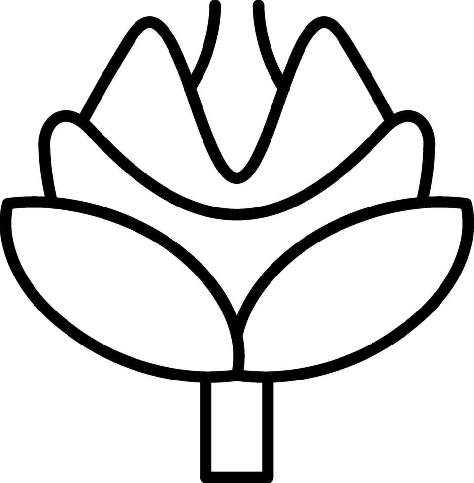 Crocus Line Icon vector