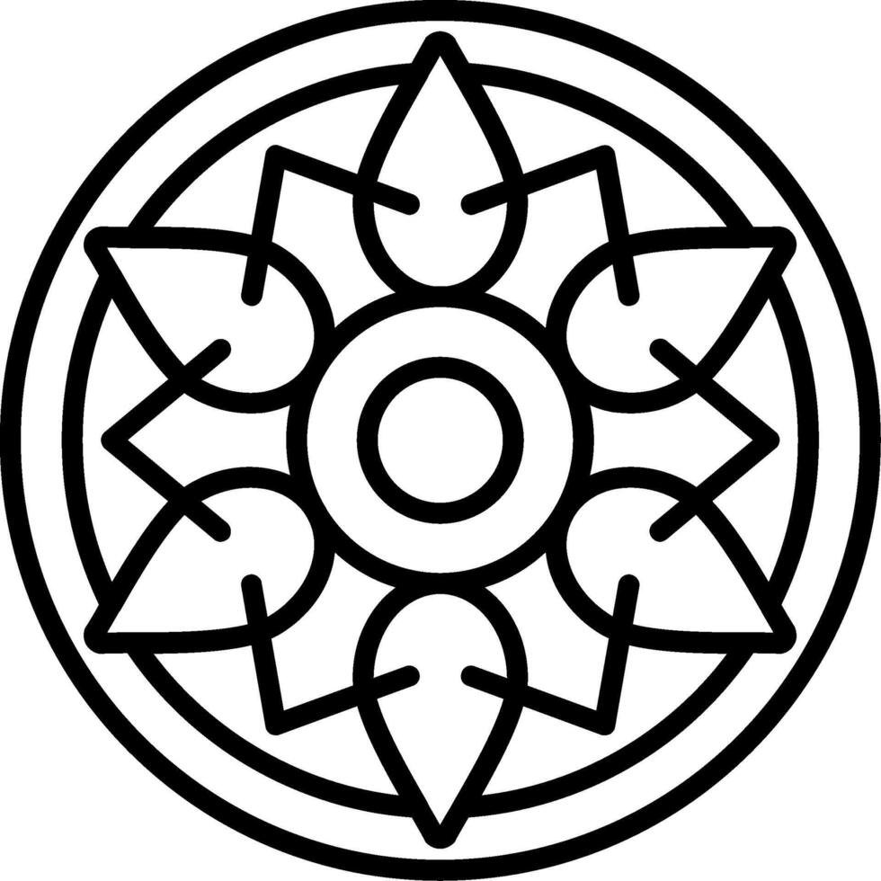 Mandala Line Icon vector