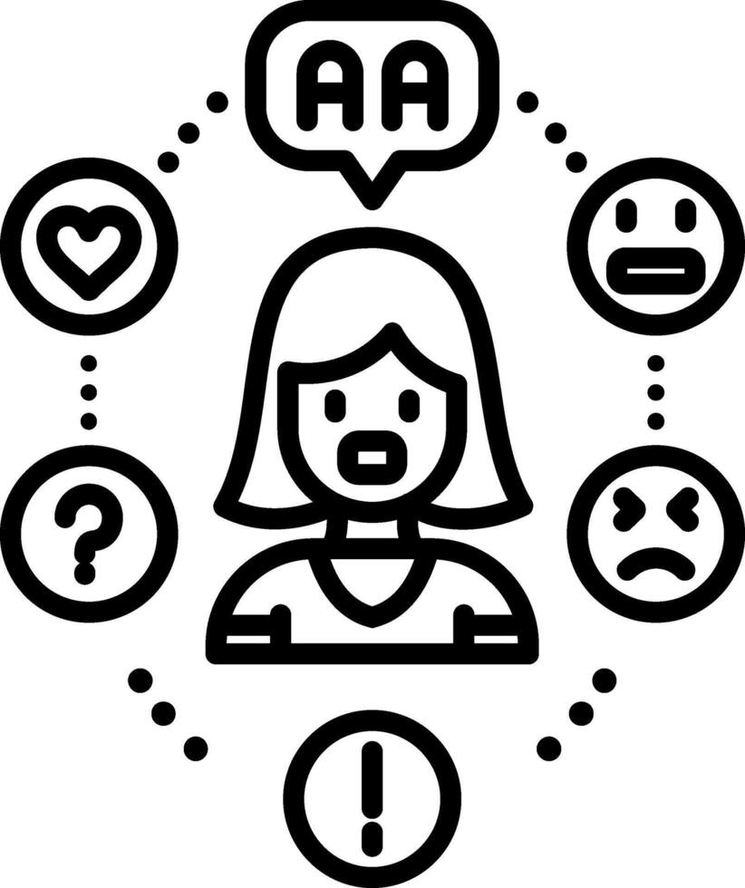 Speech Therapy Line Icon vector