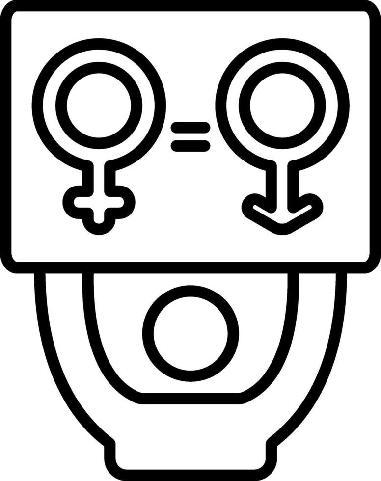 Gender Equality Line Icon vector