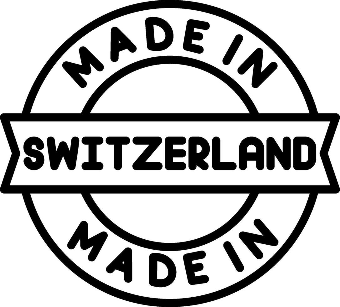 Made In Switzerland Line Icon vector