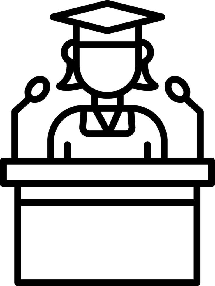 Speech Line Icon vector