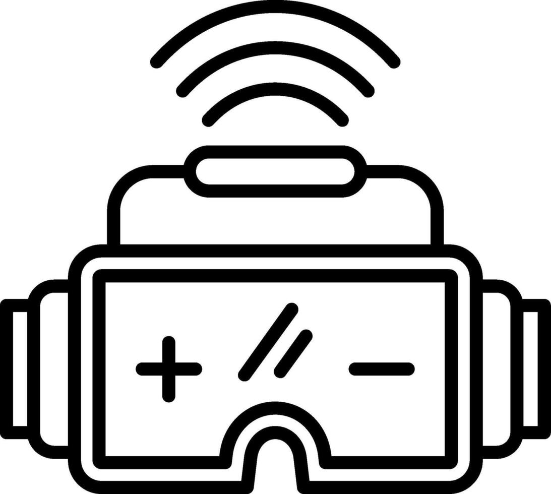 Virtual Reality Line Icon vector