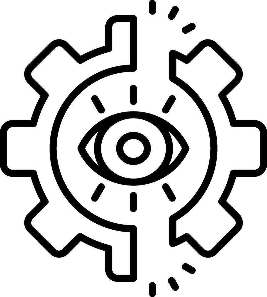 Vision Line Icon vector
