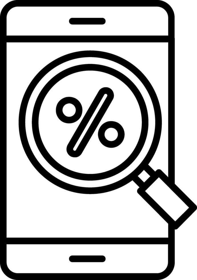 Discount Line Icon vector