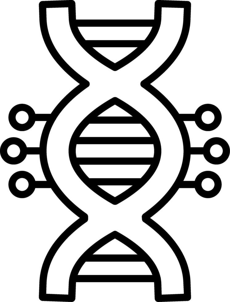 Dna Line Icon vector
