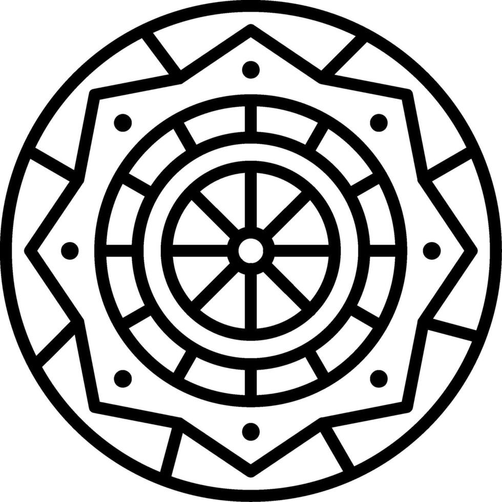 Mandala Line Icon vector