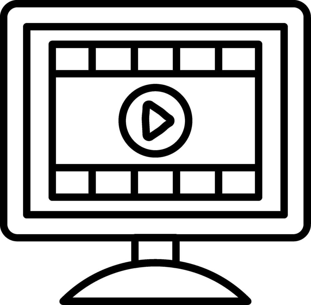 Player Line Icon vector