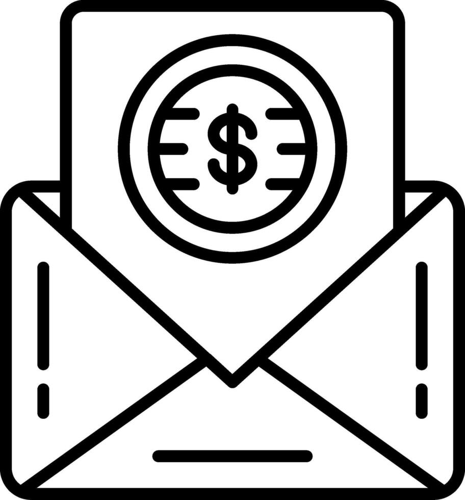 Mail Line Icon vector