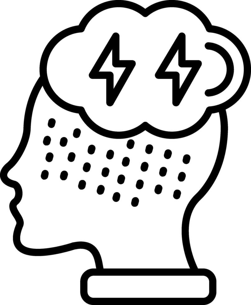 Ptsd Line Icon vector