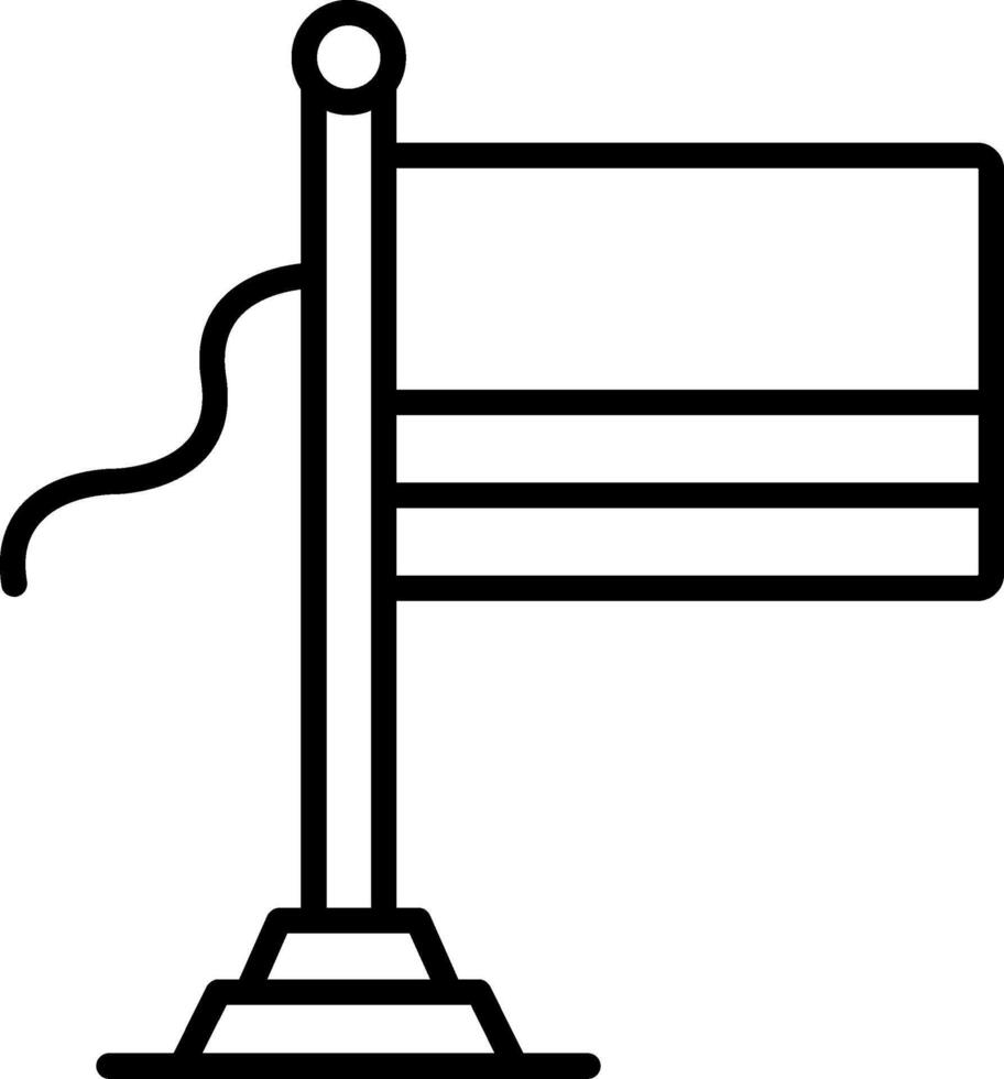Colombia Flag Line Icon vector