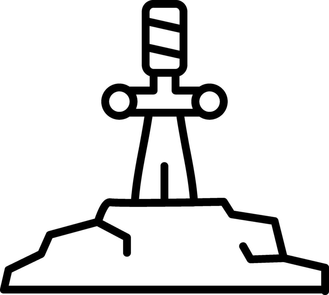 Excalibur Line Icon vector