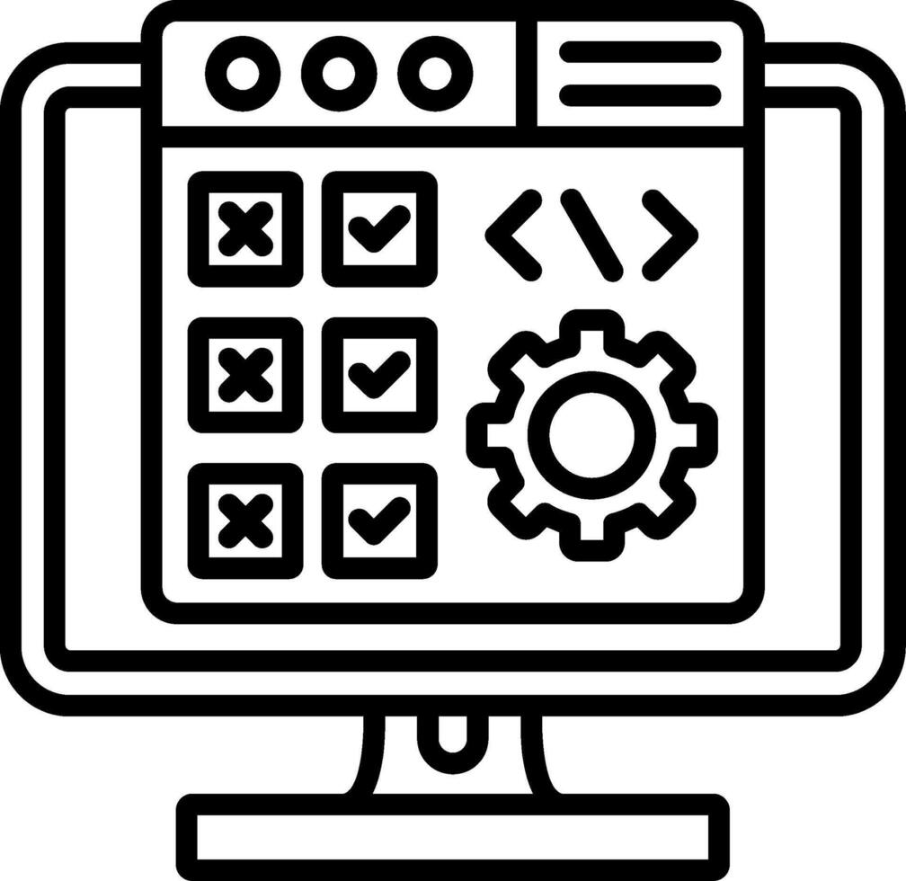 Kanban Line Icon vector