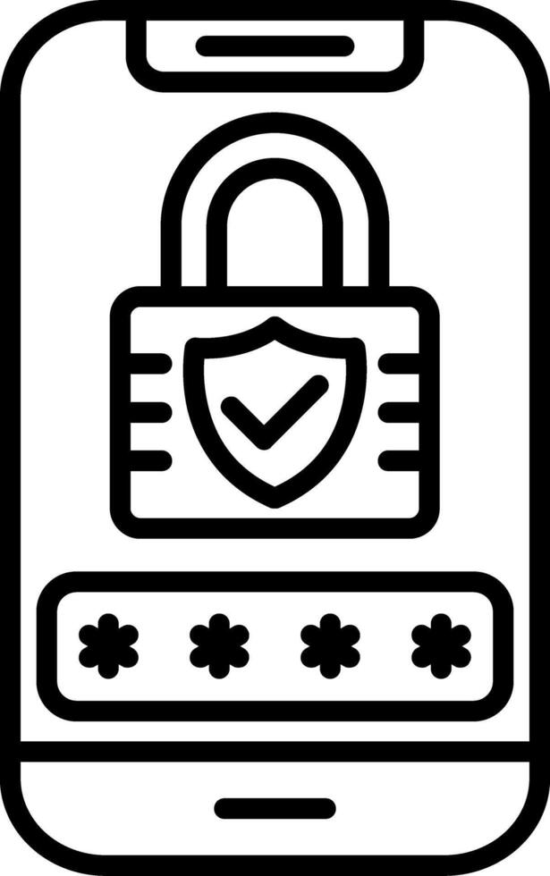 Security Line Icon vector