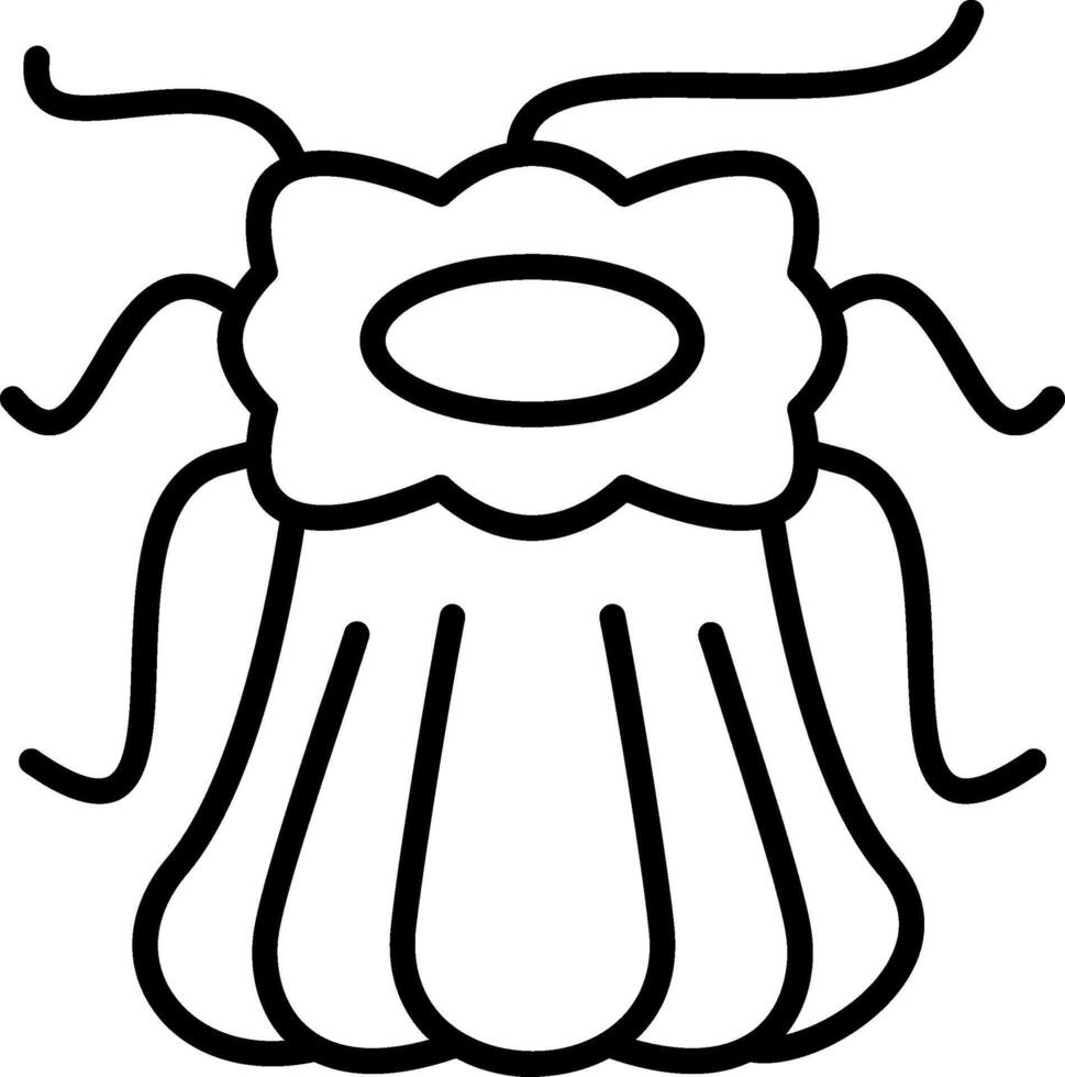 Sea Anemone Line Icon vector