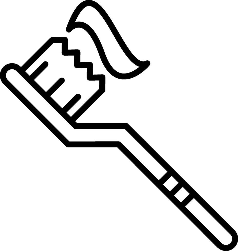 Toothbrush Line Icon vector