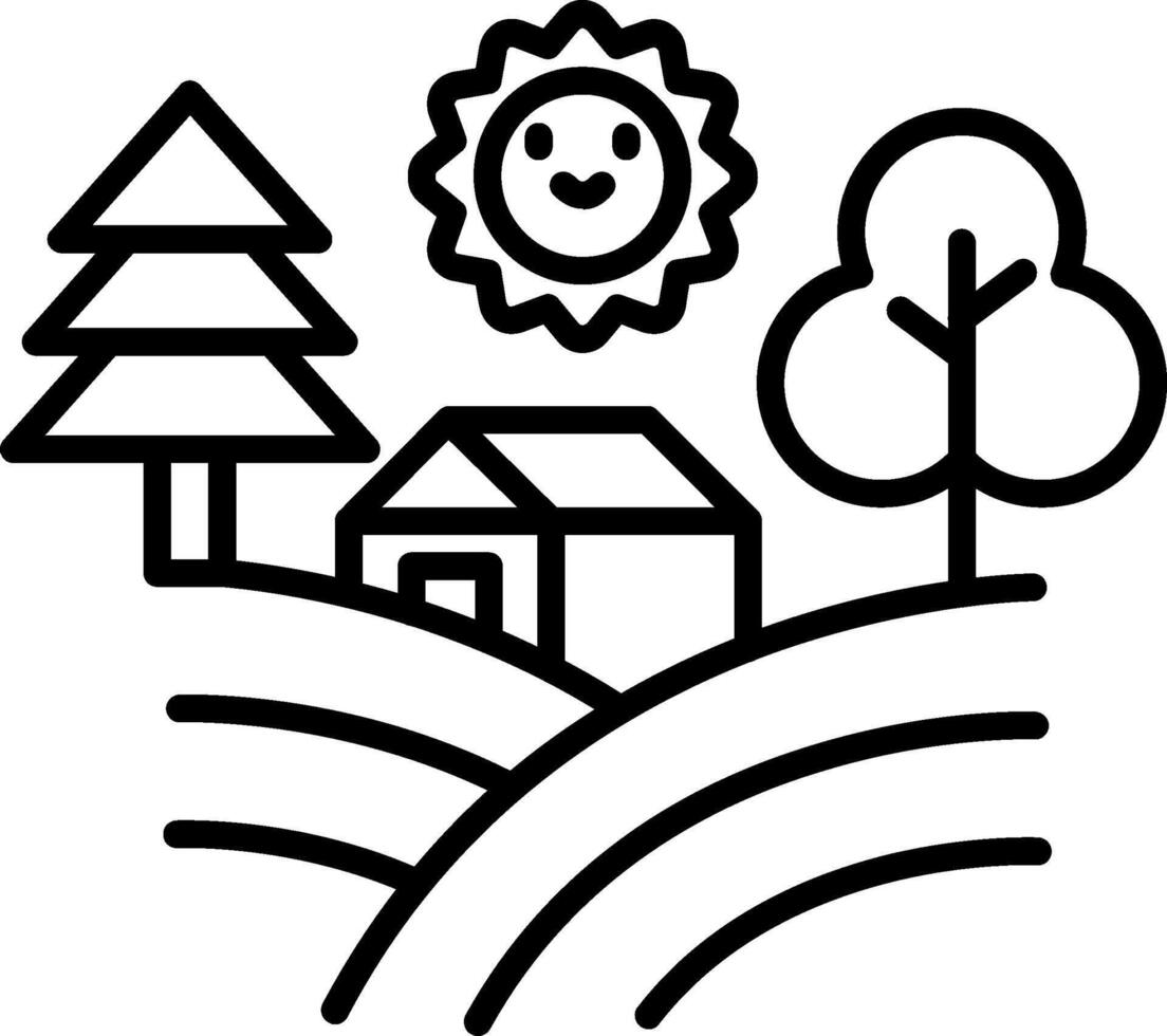 Field Line Icon vector