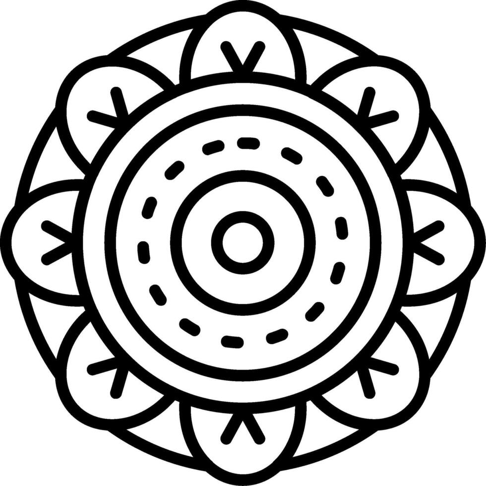 Mandala Line Icon vector