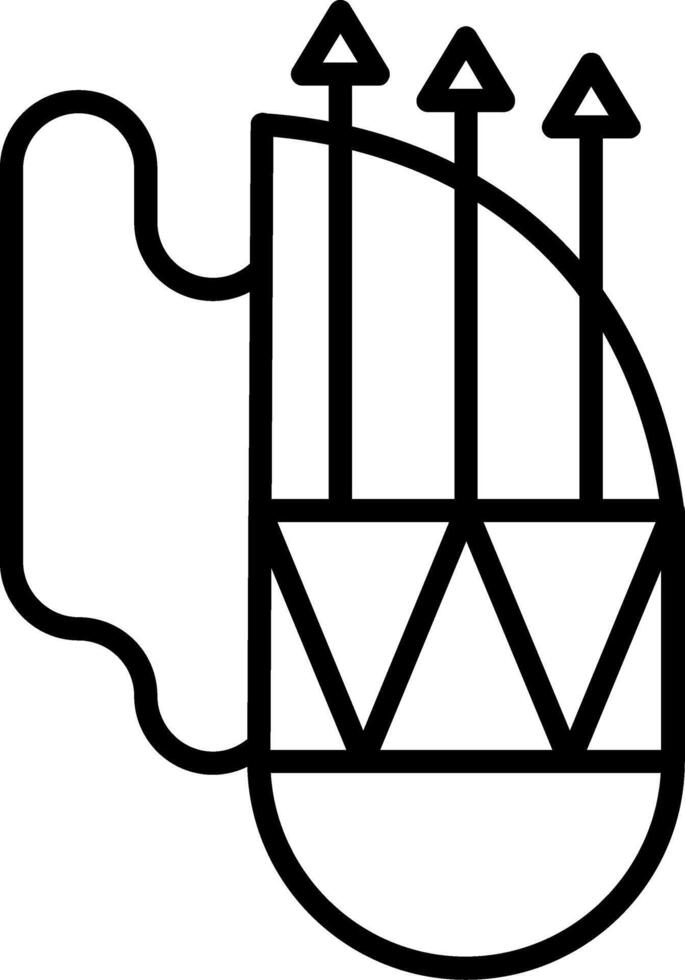Quiver Line Icon vector