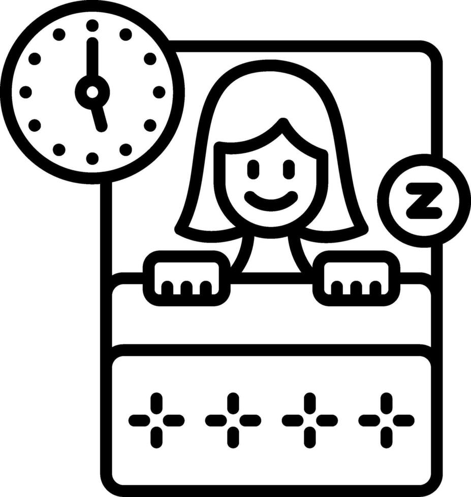 Sleepless Line Icon vector
