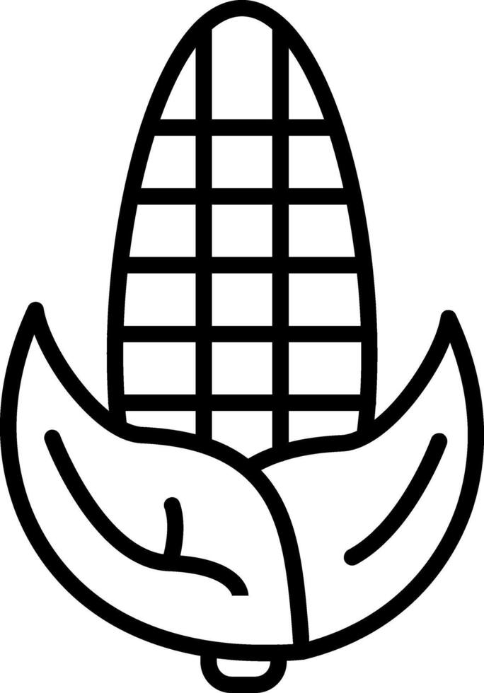 Corn Line Icon vector