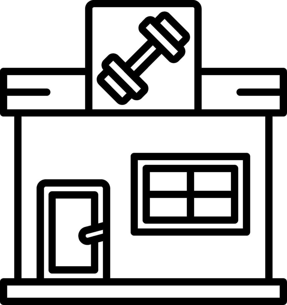 Gym Line Icon vector