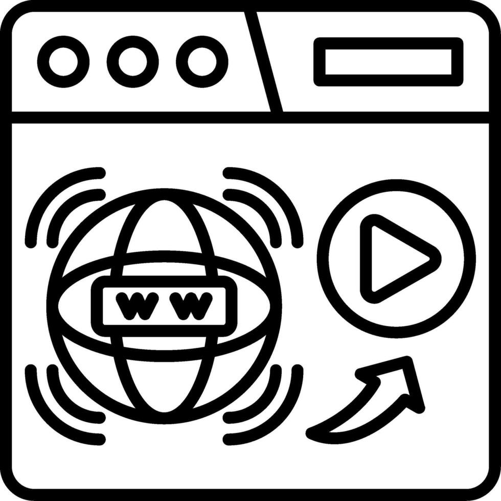 Internet Line Icon vector