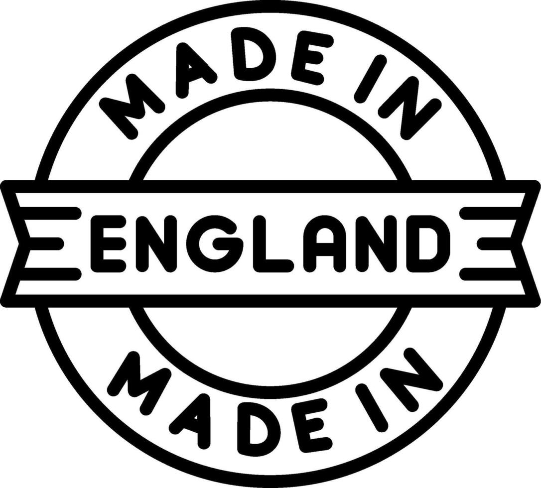 Made In England Line Icon vector