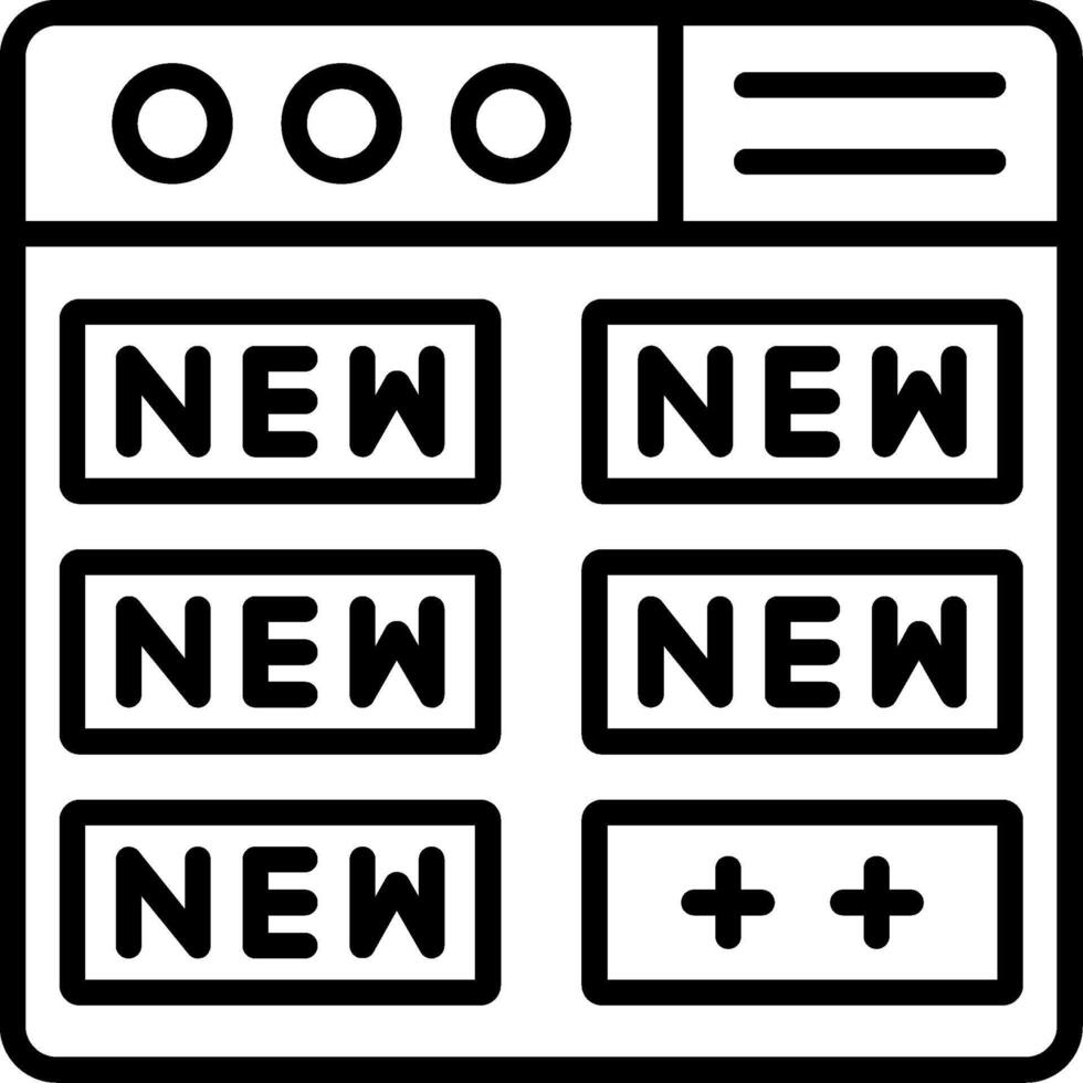 New Features Line Icon vector