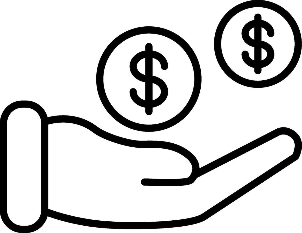 Income Line Icon vector