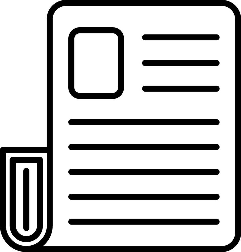 Newspaper Line Icon vector