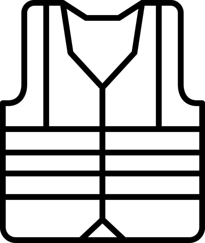 Life Jacket Line Icon vector