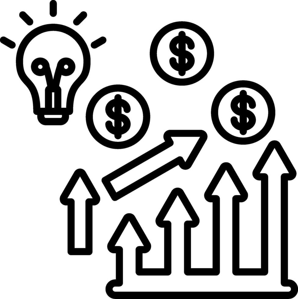 Growth Line Icon vector