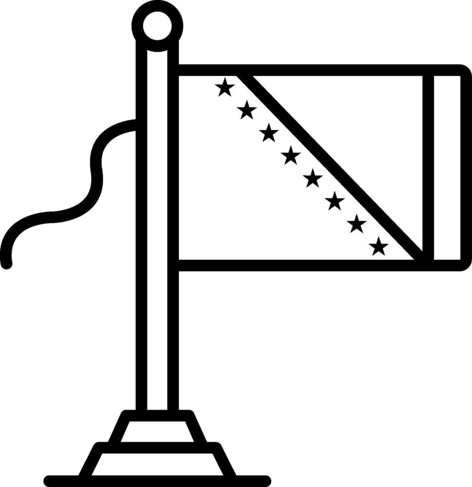 Bosnia Flag Line Icon vector