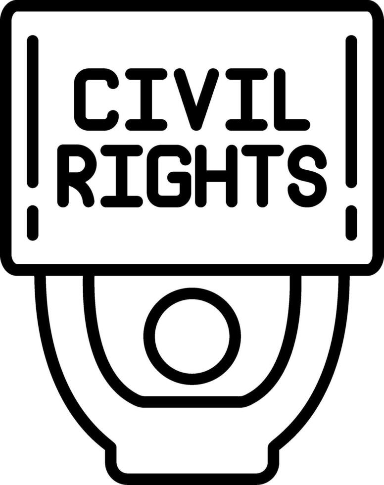 Civil Rights Line Icon vector