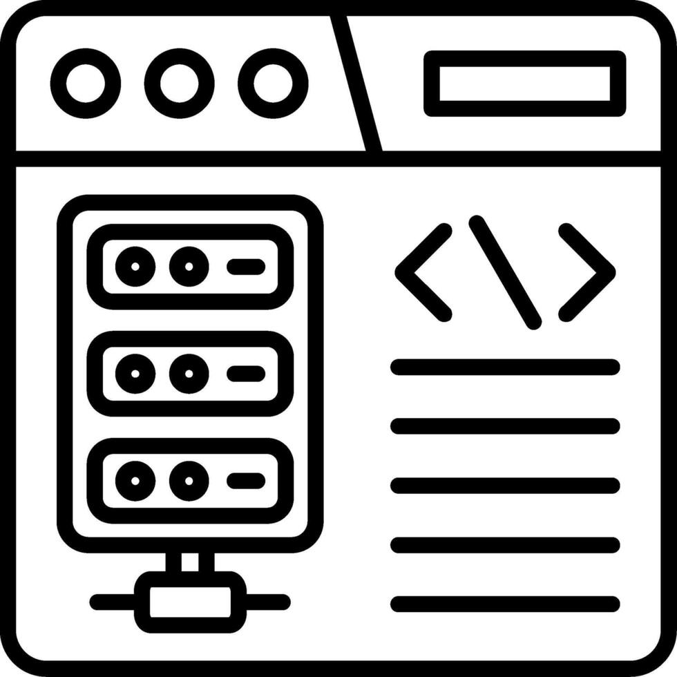 Database Line Icon vector