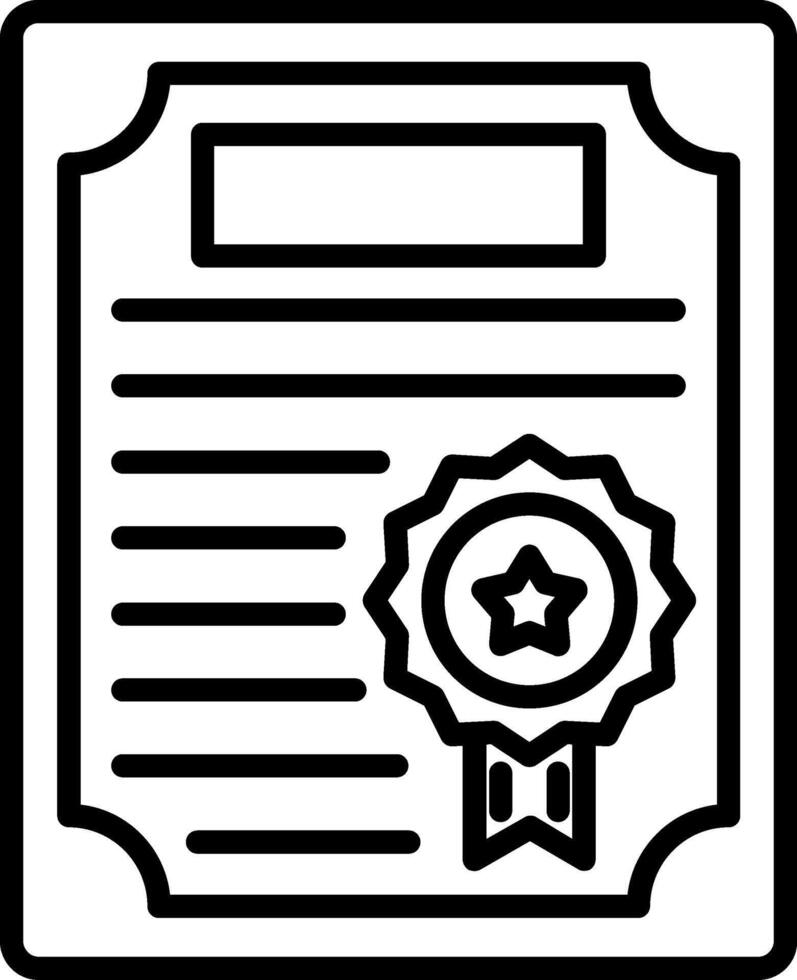Diploma Line Icon vector