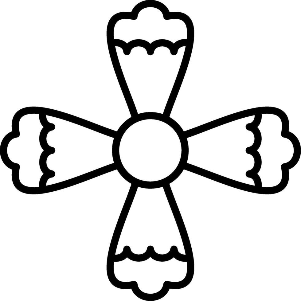 Fringed Dianthus Line Icon vector