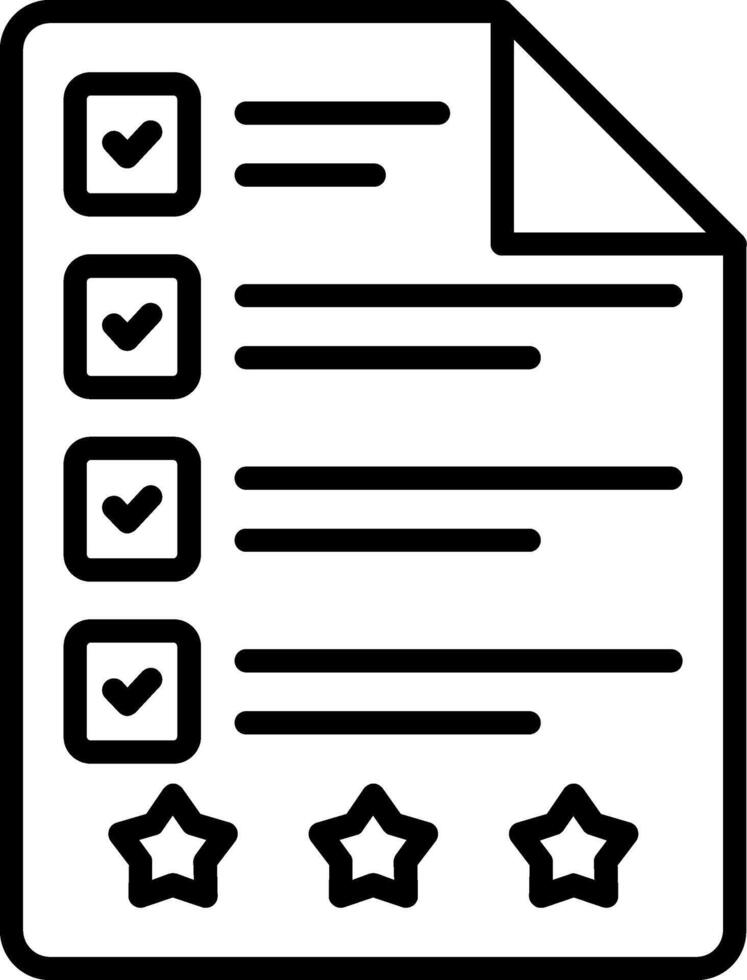 Document Line Icon vector