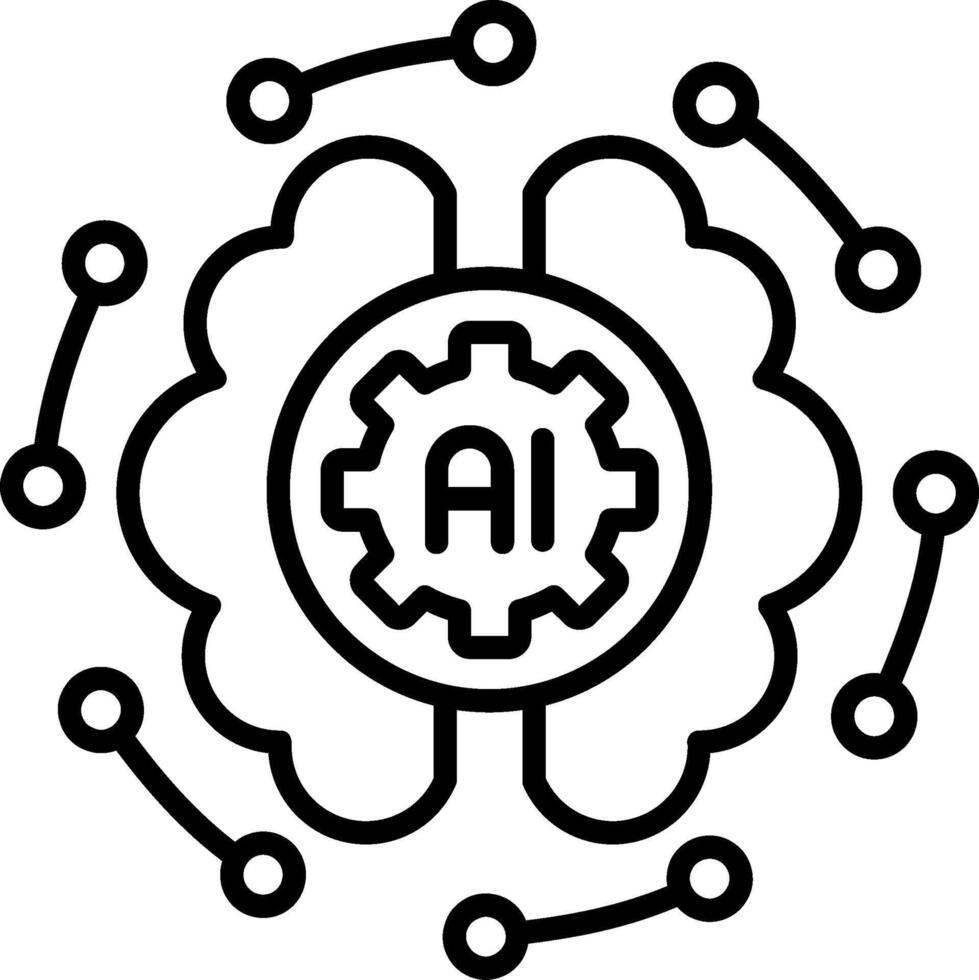 Intelligence Line Icon vector