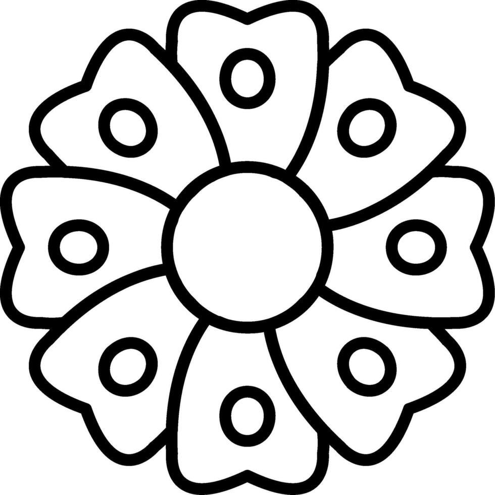 Aster Line Icon vector