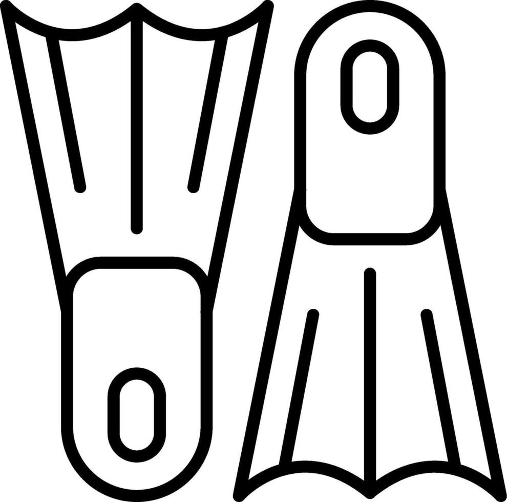 Flippers Line Icon vector