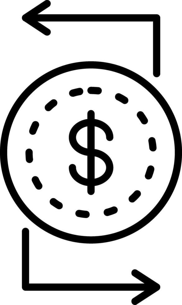 Money Back Guarantee Line Icon vector