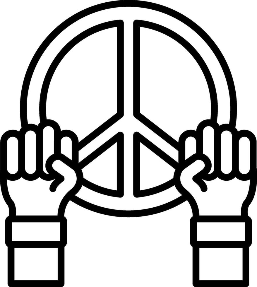 Protest Line Icon vector