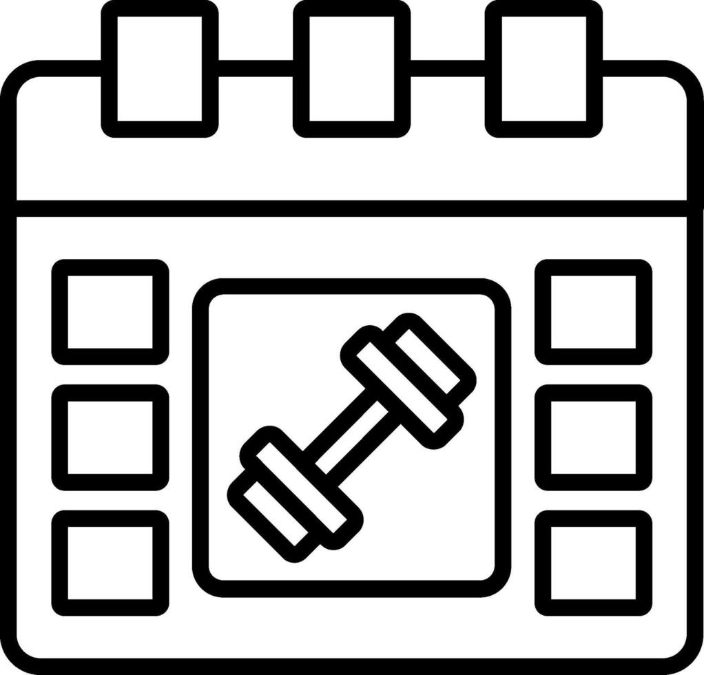 Schedule Line Icon vector