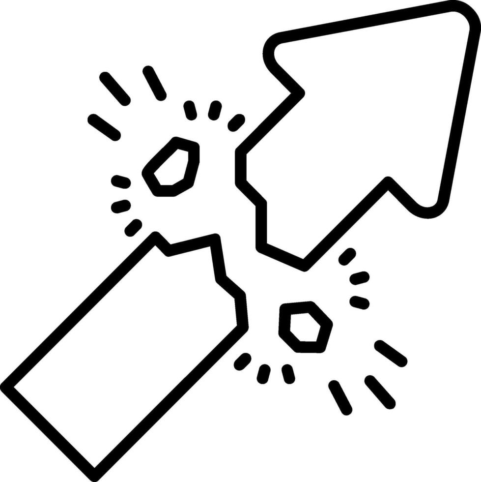 Disruption Line Icon vector