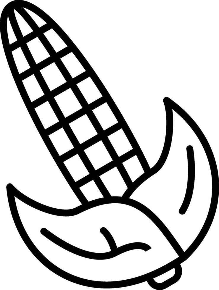 Corn Line Icon vector