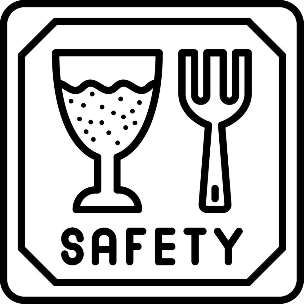 Safety Tasted Line Icon vector