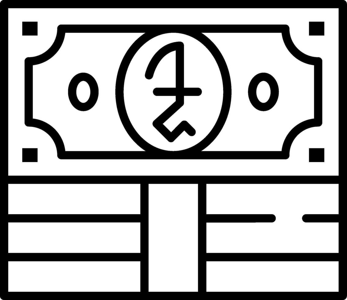 Riel Line Icon vector