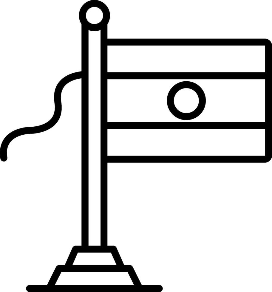Niger Flag Line Icon vector